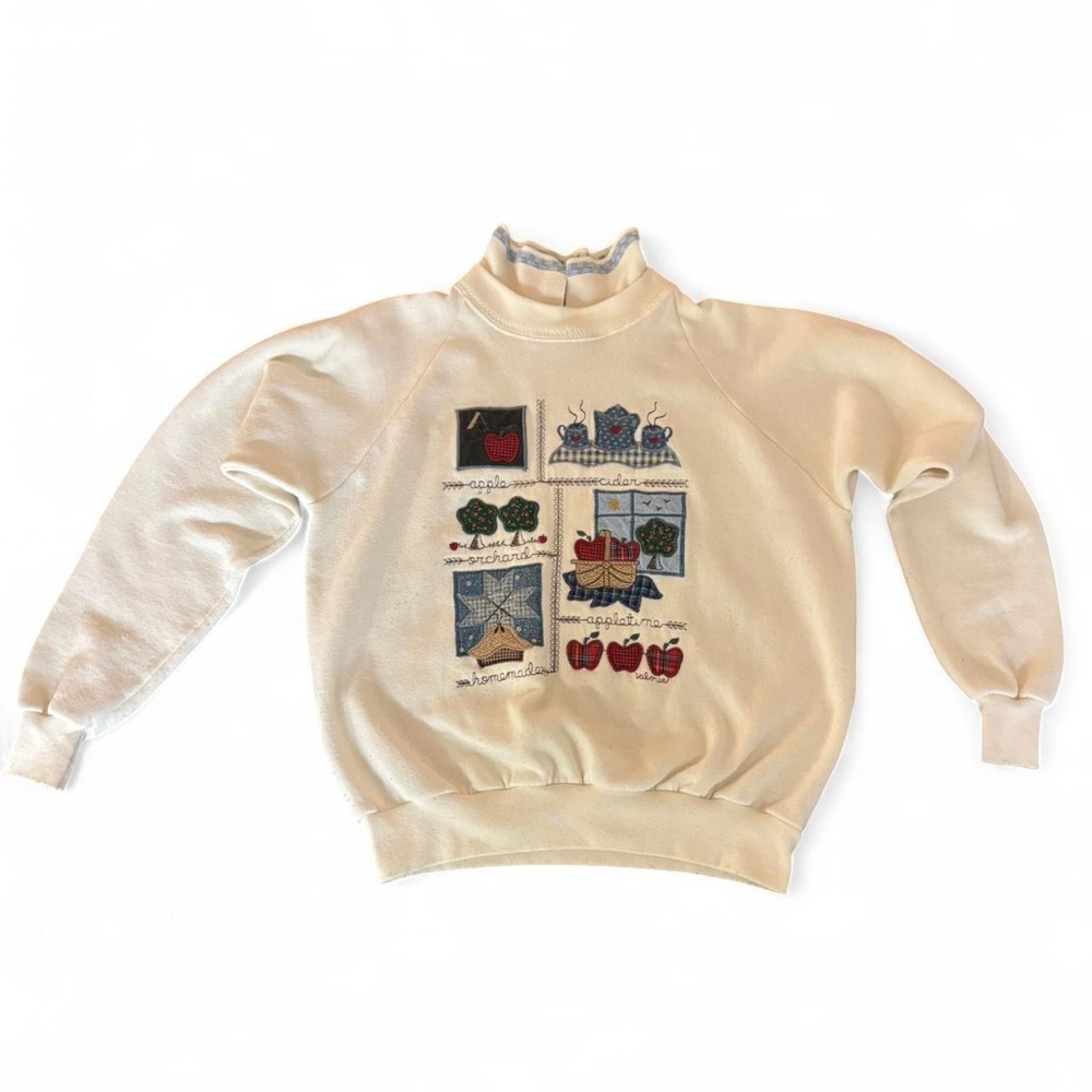 VINTAGE Valerie’s Folk Art Applique Crewneck Sweater.